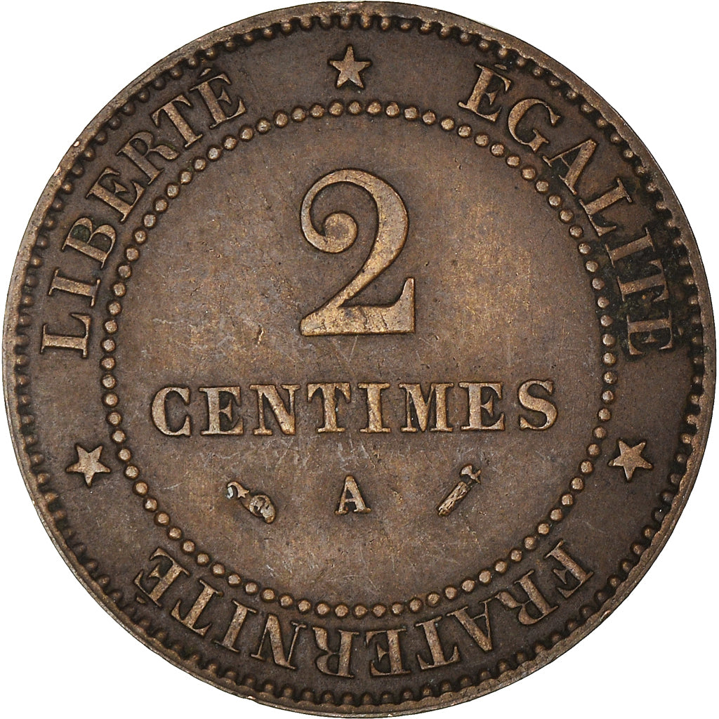 Coin, France, Cérès, 2 Centimes, 1895, Paris, AU(50-53), Bronze, KM:827.1