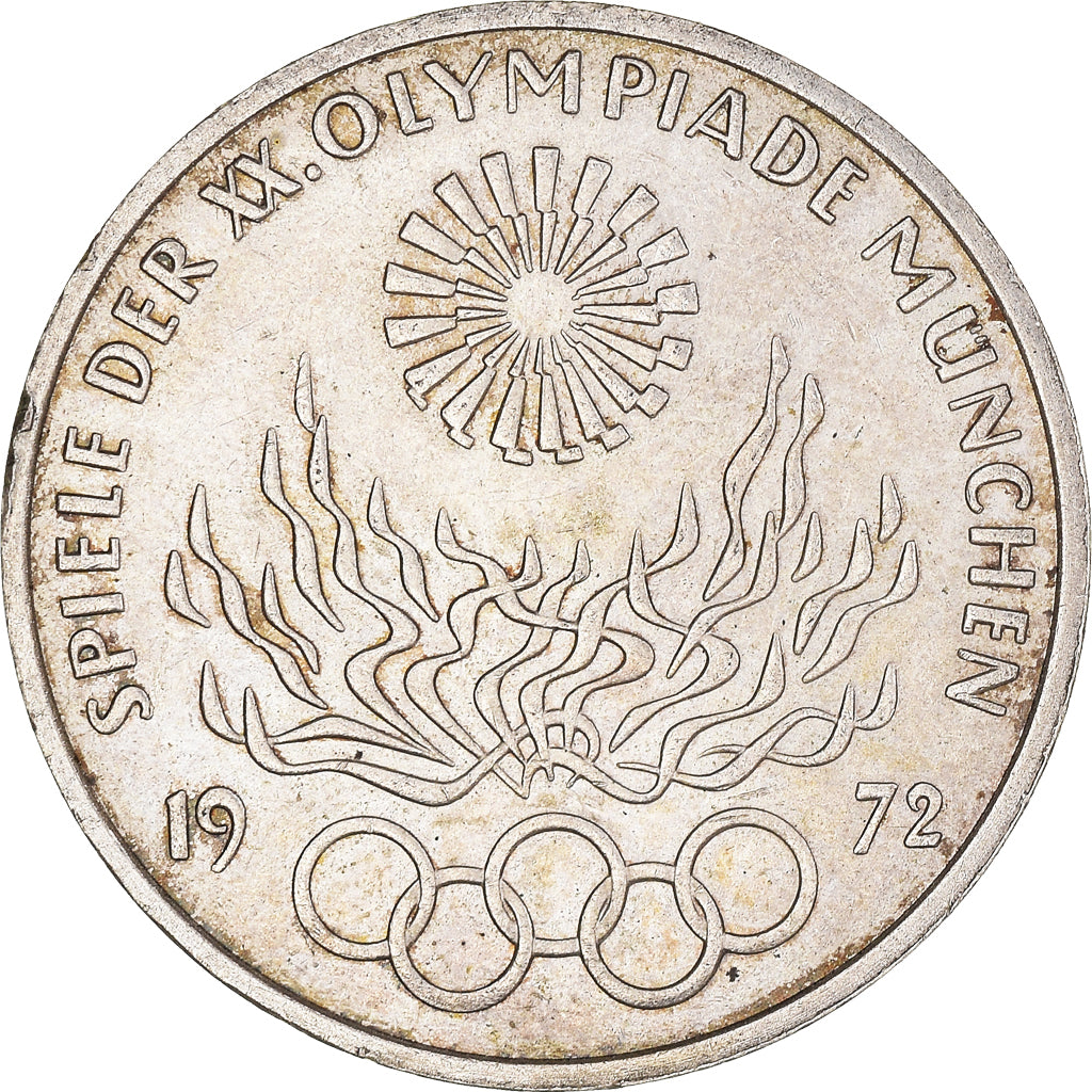 Coin, GERMANY - FEDERAL REPUBLIC, 10 Mark, 1972, Munich, AU(50-53), Silver