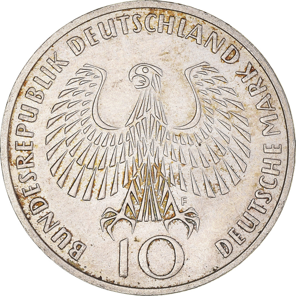 Coin, GERMANY - FEDERAL REPUBLIC, 10 Mark, 1972, Munich, AU(50-53), Silver