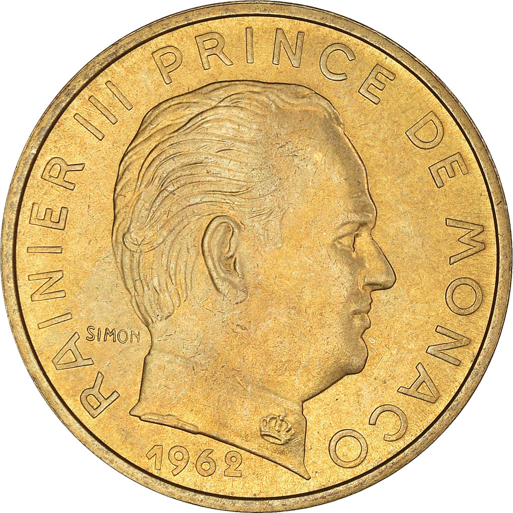 Coin, Monaco, Rainier III, 20 Centimes, 1962, AU(50-53), Aluminum-Bronze, KM:143