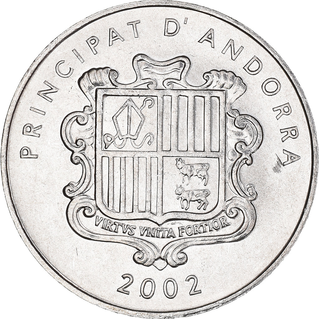 Coin, Andorra, Centim, 2002, Agnus Dei, MS(64), Aluminum, KM:178