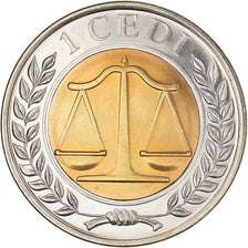Coin, Ghana, Cedi, 2007, MS(65-70), Bi-Metallic, KM:42
