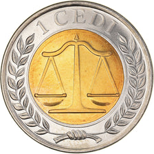 Coin, Ghana, Cedi, 2007, MS(65-70), Bi-Metallic, KM:42