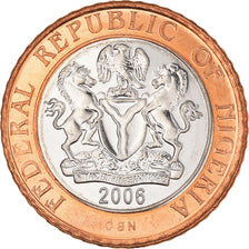 Moneda, Nigeria, 2 Naira, 2006, FDC, Bimetálico, KM:19