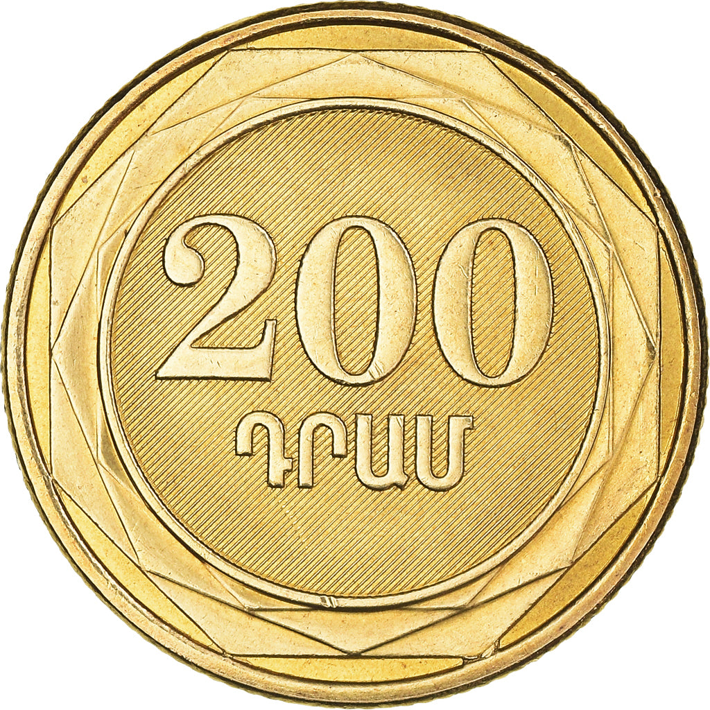 Coin, Armenia, 200 Dram, 2003, MS(65-70), Brass, KM:96