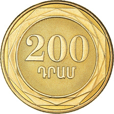 Coin, Armenia, 200 Dram, 2003, MS(65-70), Brass, KM:96