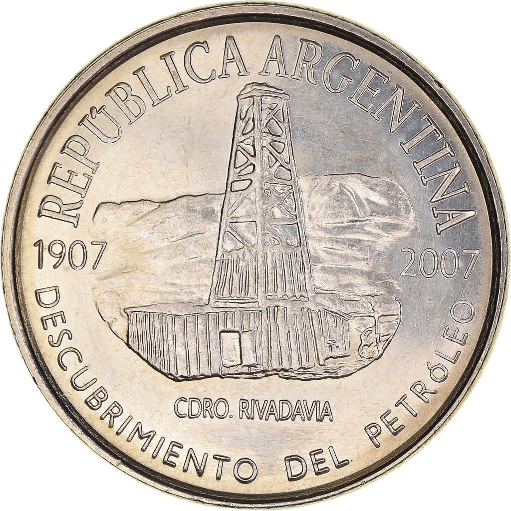 Coin, Argentina, 2 Pesos, 2007, MS(63), Copper-nickel, KM:145