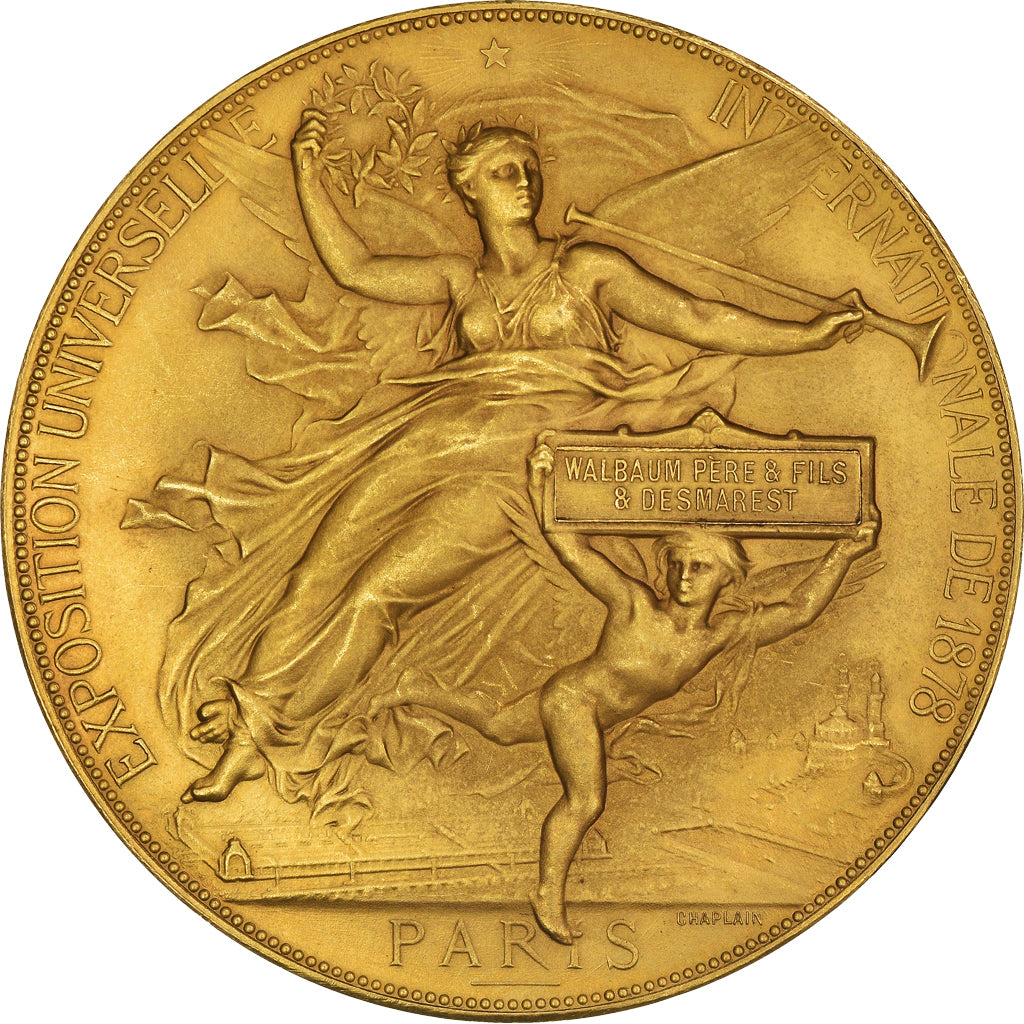 France, Medal, Exposition Universelle Internationale de Paris, 1878, Chaplain