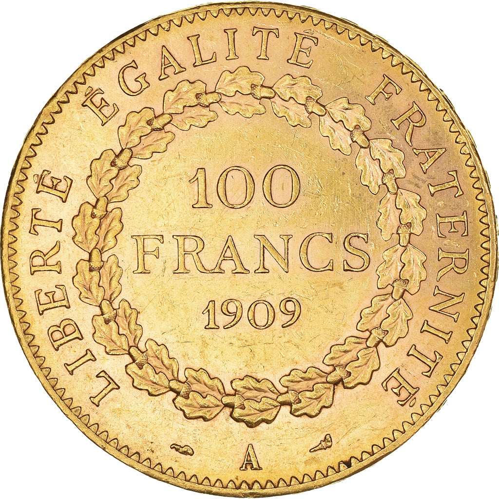 Münze, Frankreich, Génie, 100 Francs, 1909, Paris, VZ+, Gold, Gadoury:1137a