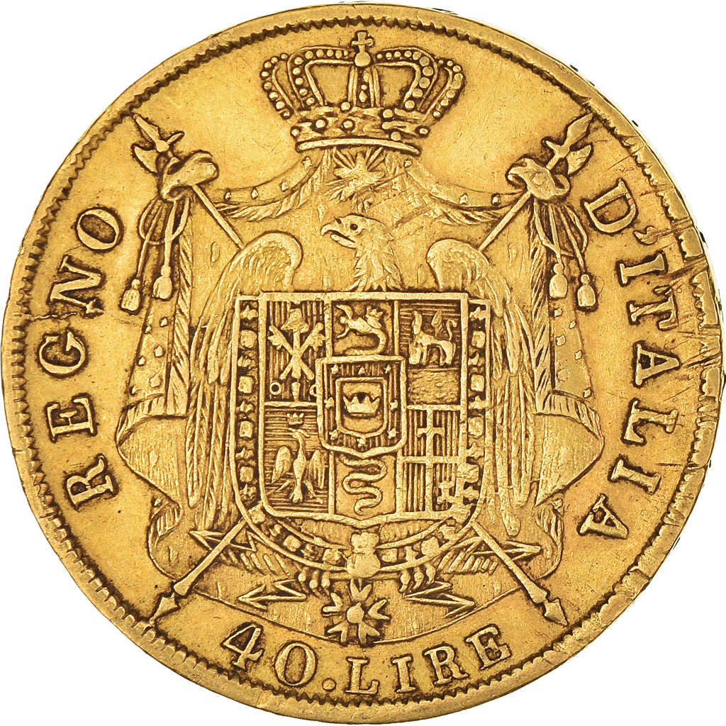 Coin, ITALIAN STATES, KINGDOM OF NAPOLEON, Napoleon I, 40 Lire, 1814, Milan