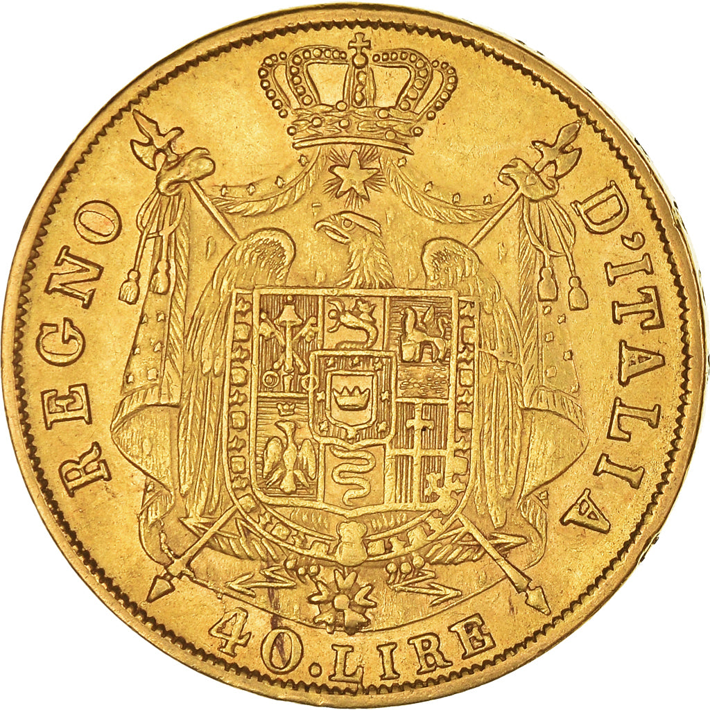 Coin, ITALIAN STATES, KINGDOM OF NAPOLEON, Napoleon I, 40 Lire, 1814, Milan