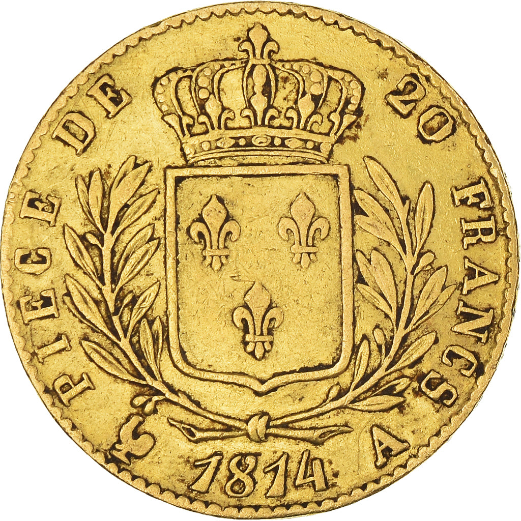 Münze, Frankreich, Louis XVIII, Louis XVIII, 20 Francs, 1814, Paris, SS, Gold