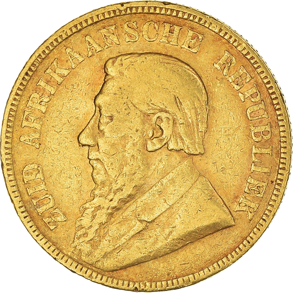 Moeda, África do Sul, Pond, Een, 1894, VF(20-25), Dourado, KM:10.2