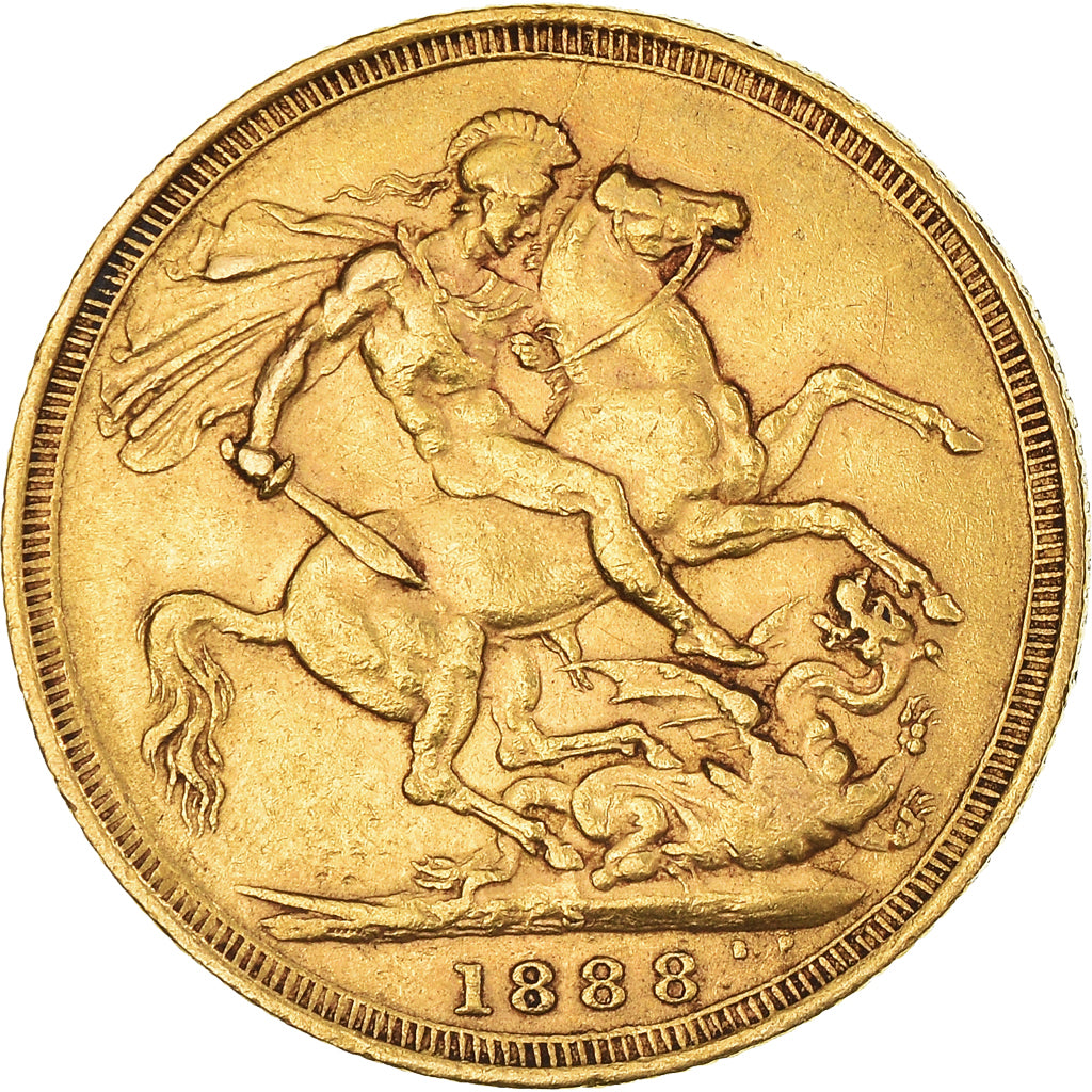Munten, Australië, Victoria, Sovereign, 1888, Sydney, ZF+, Goud, KM:10