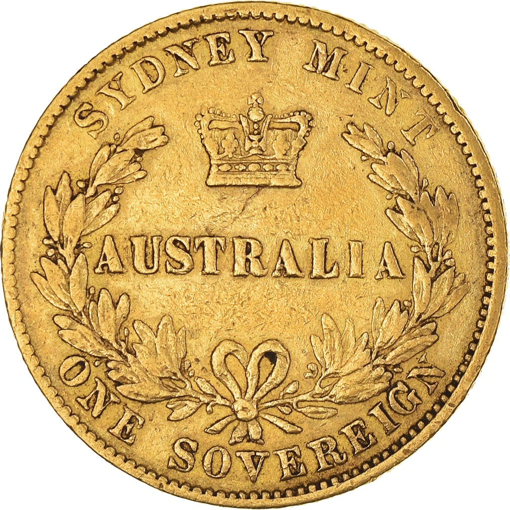 Moneda, Australia, Victoria, Sovereign, 1870, Sydney, BC+, Oro, KM:4