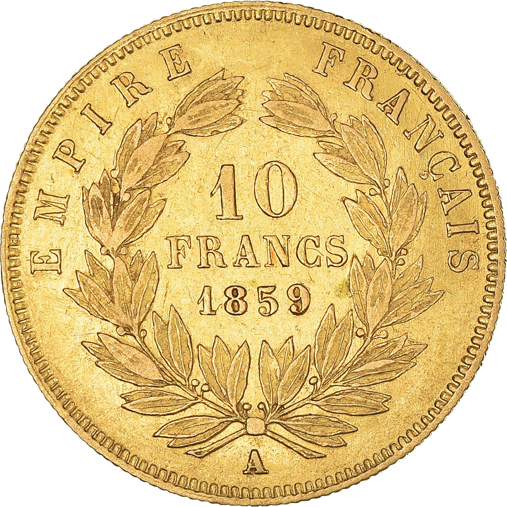Munten, Frankrijk, Napoleon III, Napoléon III, 10 Francs, 1859, Paris, PR