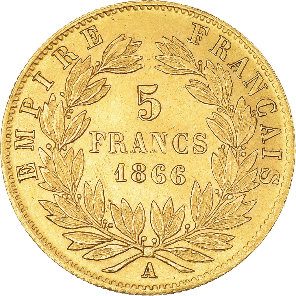 Münze, Frankreich, Napoleon III, Napoléon III, 5 Francs, 1866, Paris, SS+