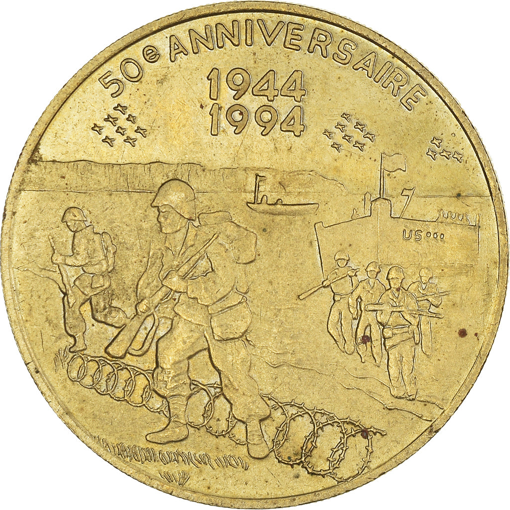 France, Token, 50ème Anniversaire du Débarquement, Jour J, WAR, 1994