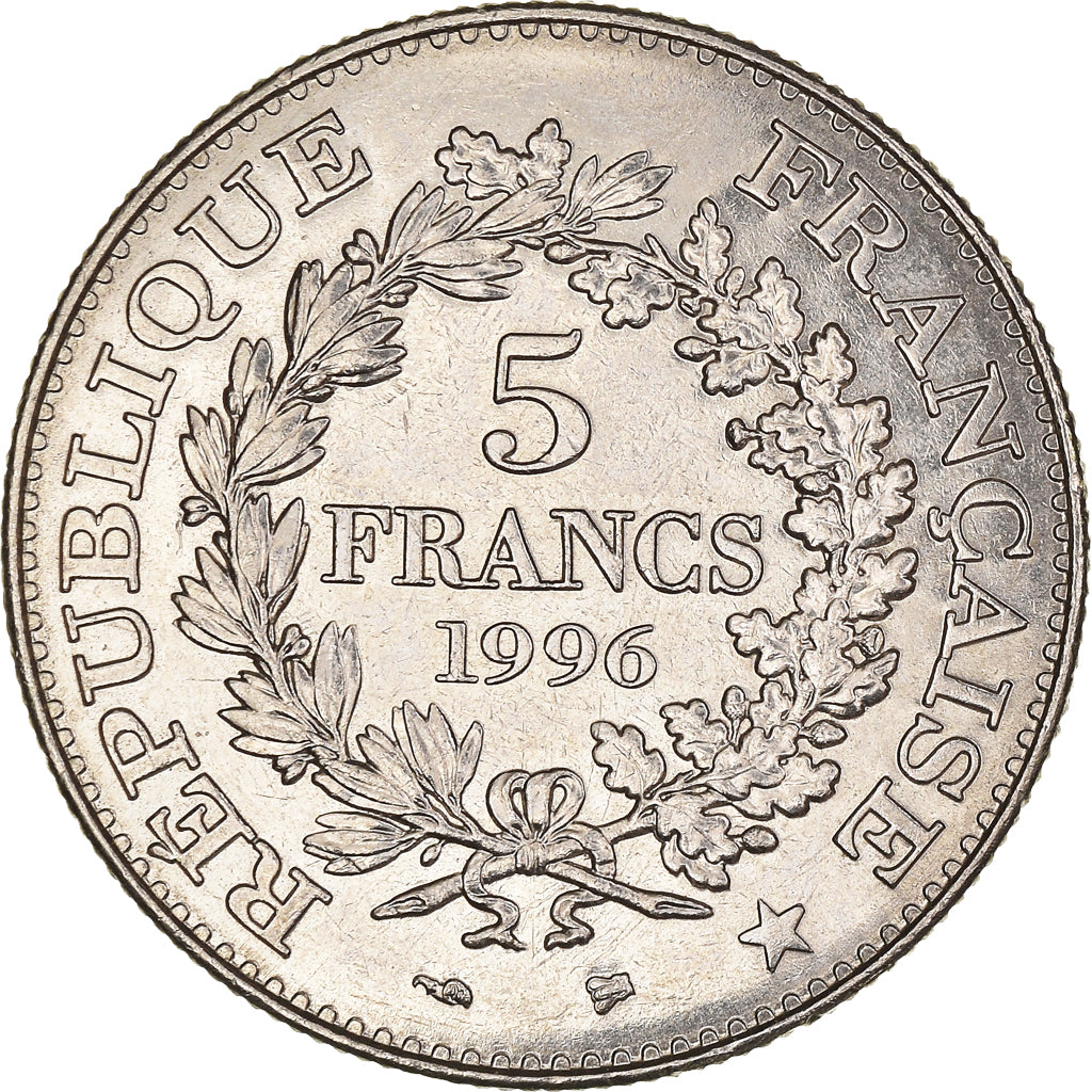 Coin, France, Hercule, 5 Francs, 1996, Paris, AU(55-58), Nickel, KM:1155