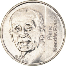 Coin, France, Mendès France, 5 Francs, 1992, Paris, AU(55-58), Nickel, KM:1006
