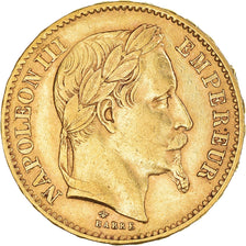 Monnaie, France, Napoleon III, 20 Francs, 1866, Paris, TTB+, Or, Gadoury:1062