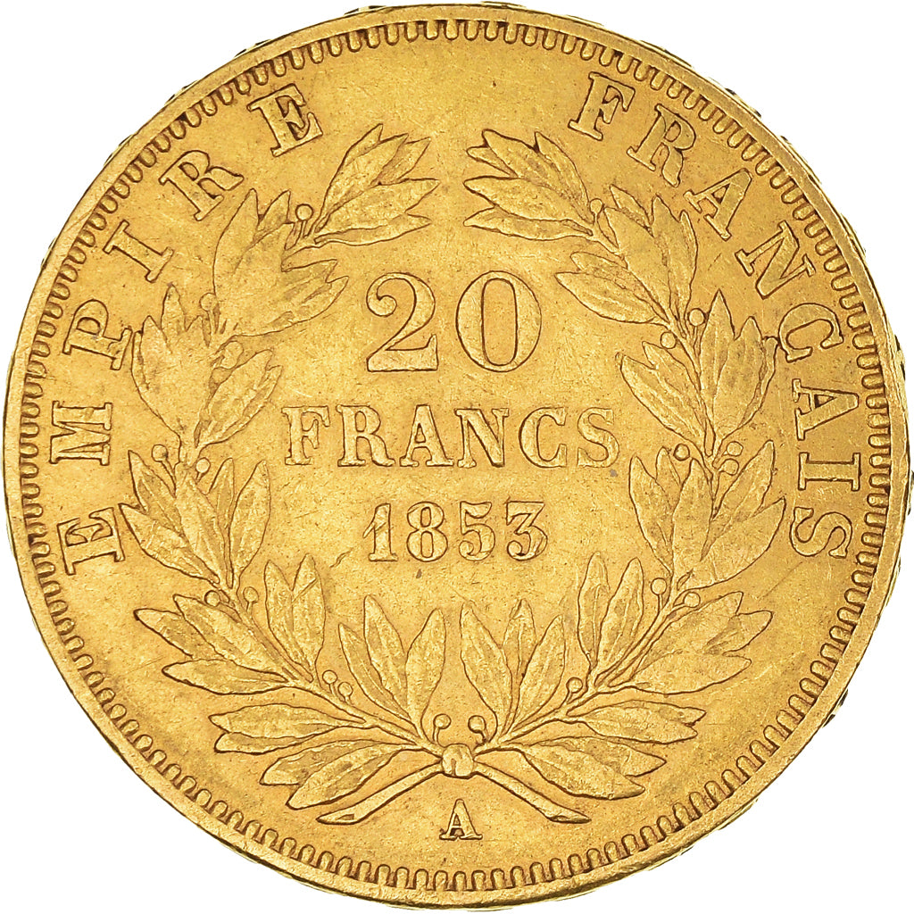 Monnaie, France, Napoleon III, Napoléon III, 20 Francs, 1853, Paris, TTB+, Or