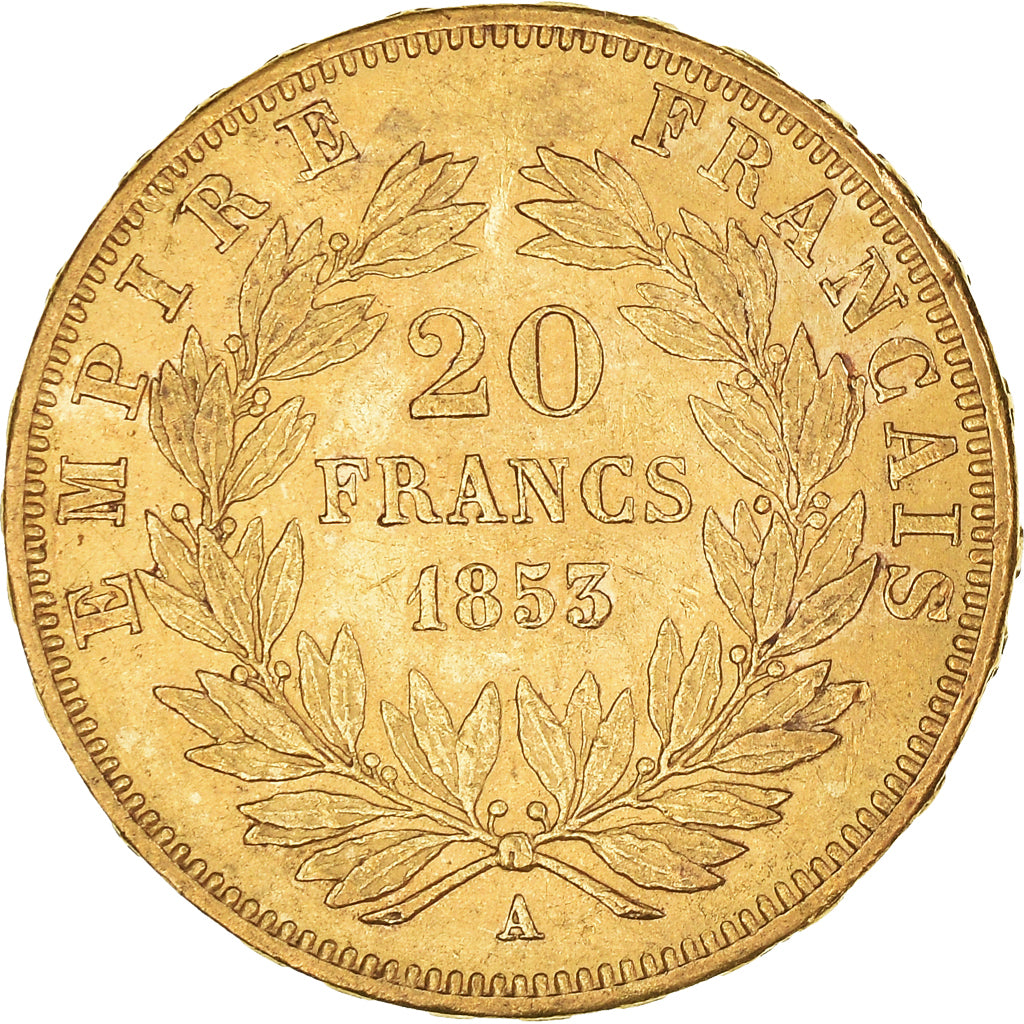 Moeda, França, Napoleon III, Napoléon III, 20 Francs, 1853, Paris, AU(50-53)