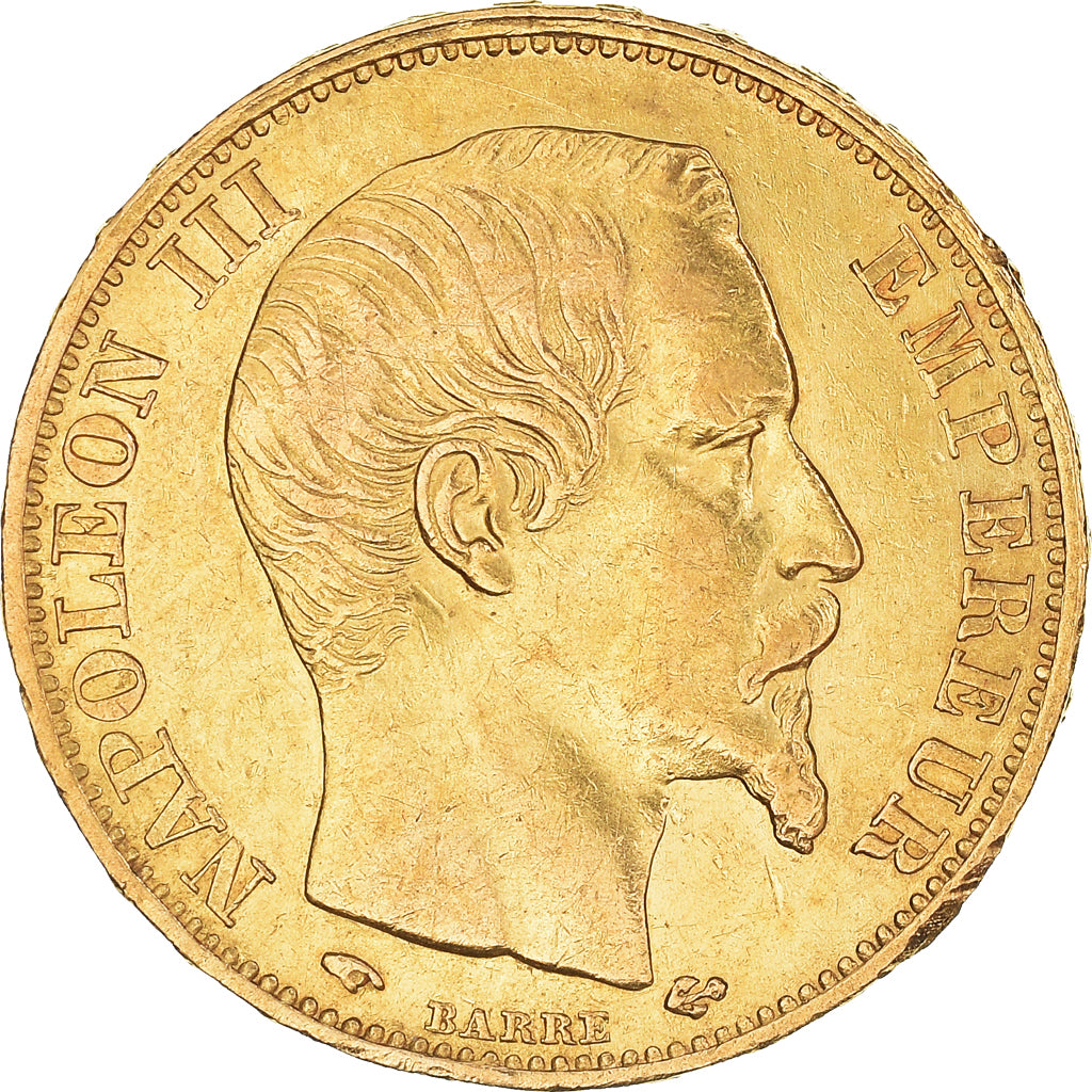 Coin, France, Napoleon III, 20 Francs, 1859, Paris, AU(50-53), Gold, KM:781.1