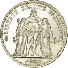 Coin, France, Hercule, 5 Francs, 1876, Paris, MS(60-62), Silver, Gadoury:745a