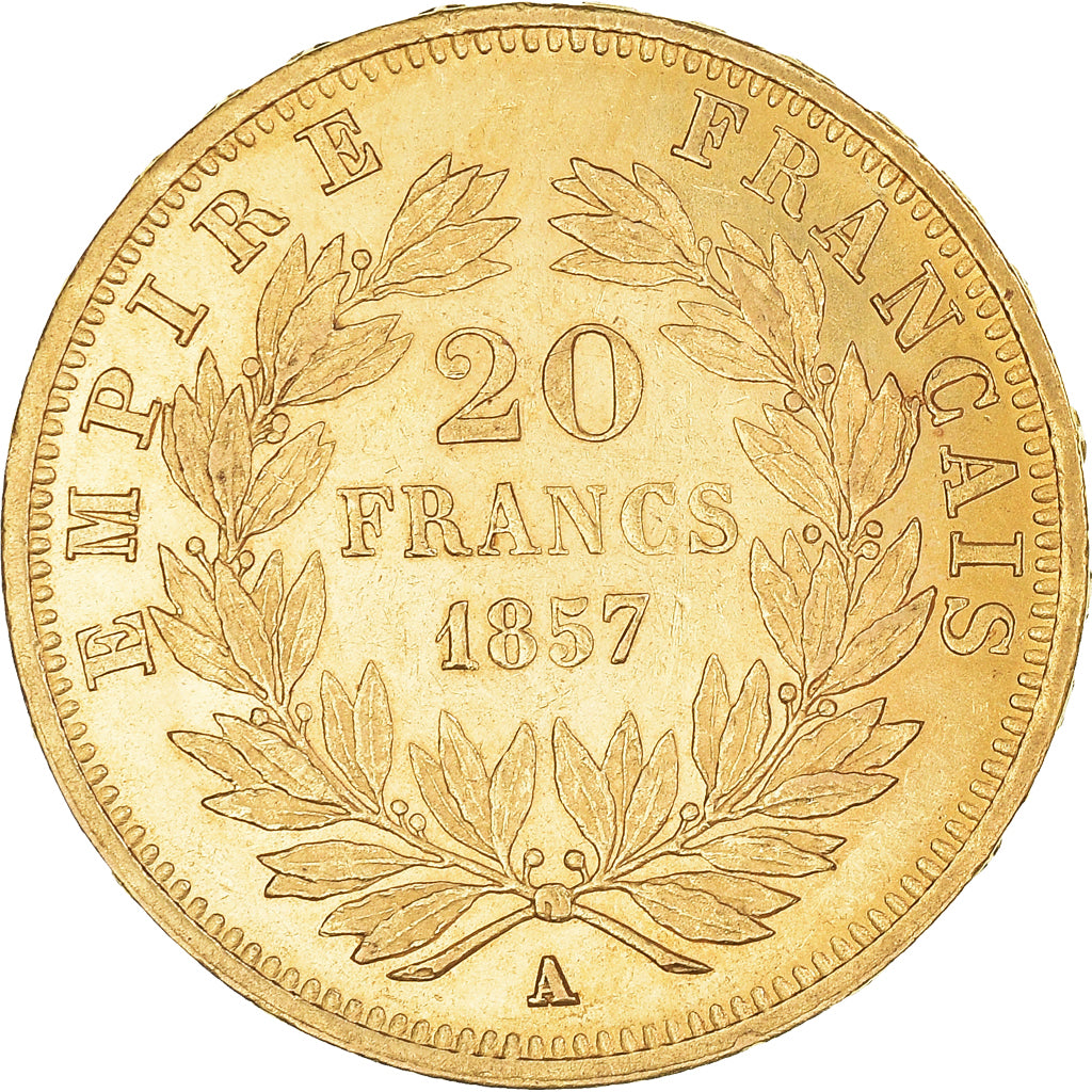 Monnaie, France, Napoleon III, 20 Francs, 1857, Paris, TTB+, Or, Gadoury:1061