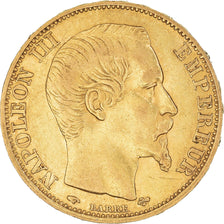 Moneta, Francja, Napoleon III, 20 Francs, 1859, Paris, AU(50-53), Złoto