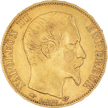 Moeda, França, Napoleon III, Napoléon III, 20 Francs, 1855, Paris, AU(50-53)