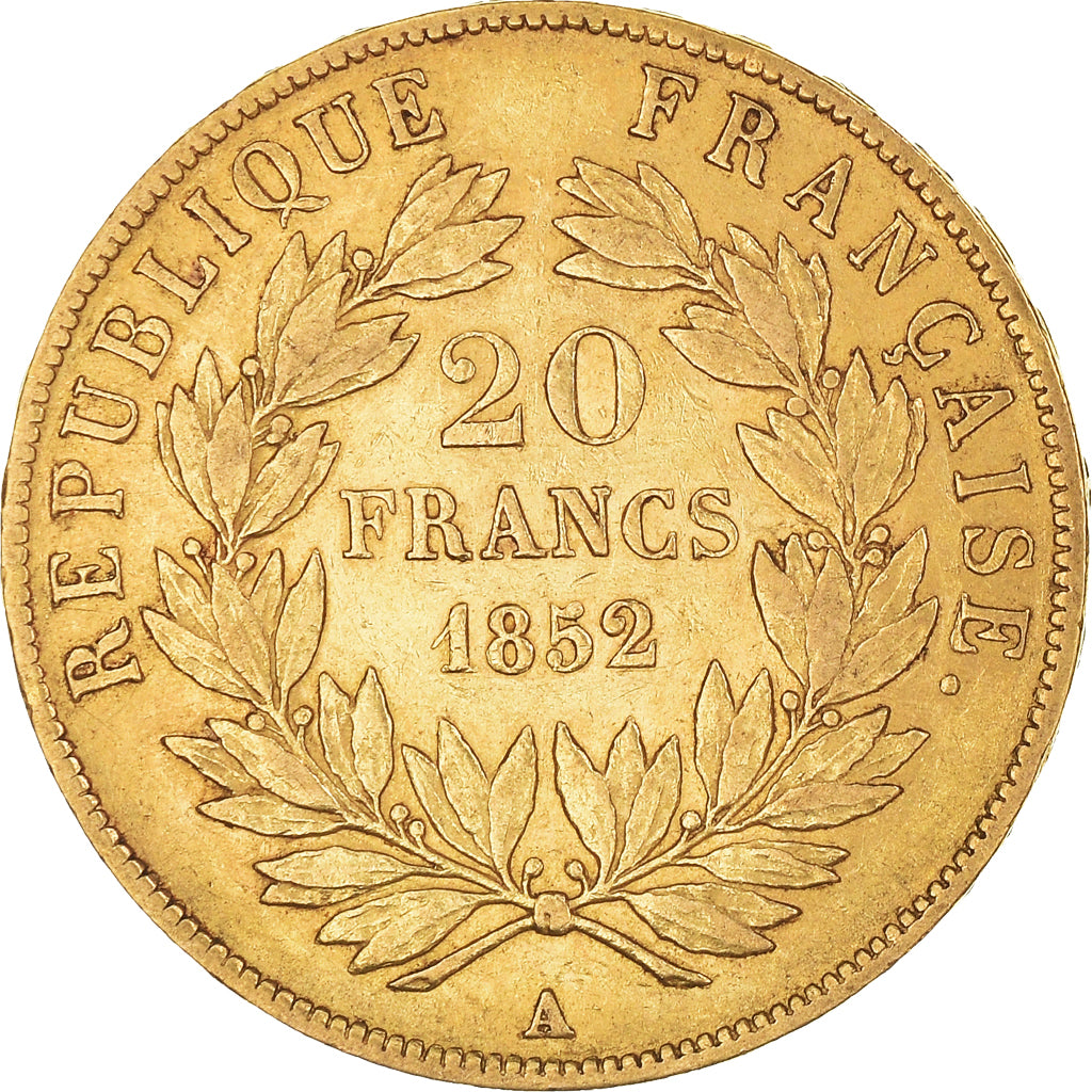Münze, Frankreich, Napoleon III, Napoléon III, 20 Francs, 1852, Paris, SS+