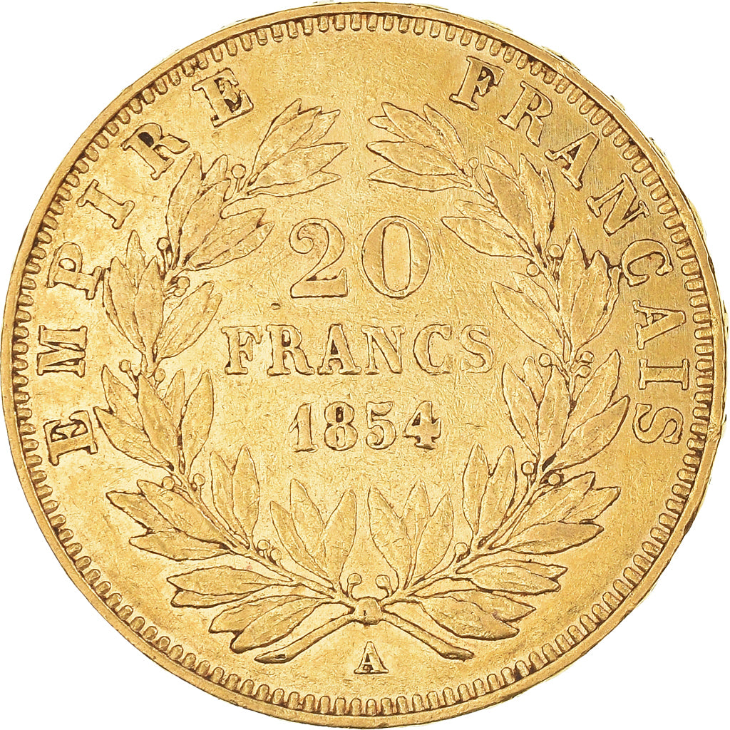Monnaie, France, Napoléon III, 20 Francs, 1854, Paris, TTB+, Or, Gadoury:1061