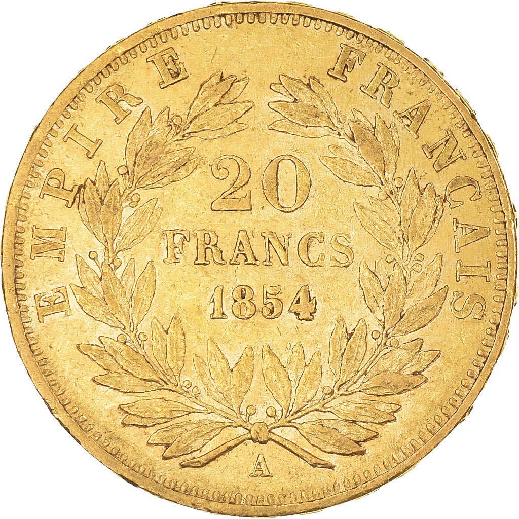 Monnaie, France, Napoléon III, 20 Francs, 1854, Paris, TTB+, Or, Gadoury:1061