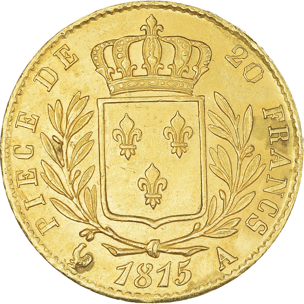 Coin, France, Louis XVIII, Louis XVIII, 20 Francs, 1815, Paris, VF(20-25), Gold