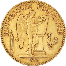 Moneda, Francia, Génie, 20 Francs, 1848, Paris, MBC, Oro, KM:757