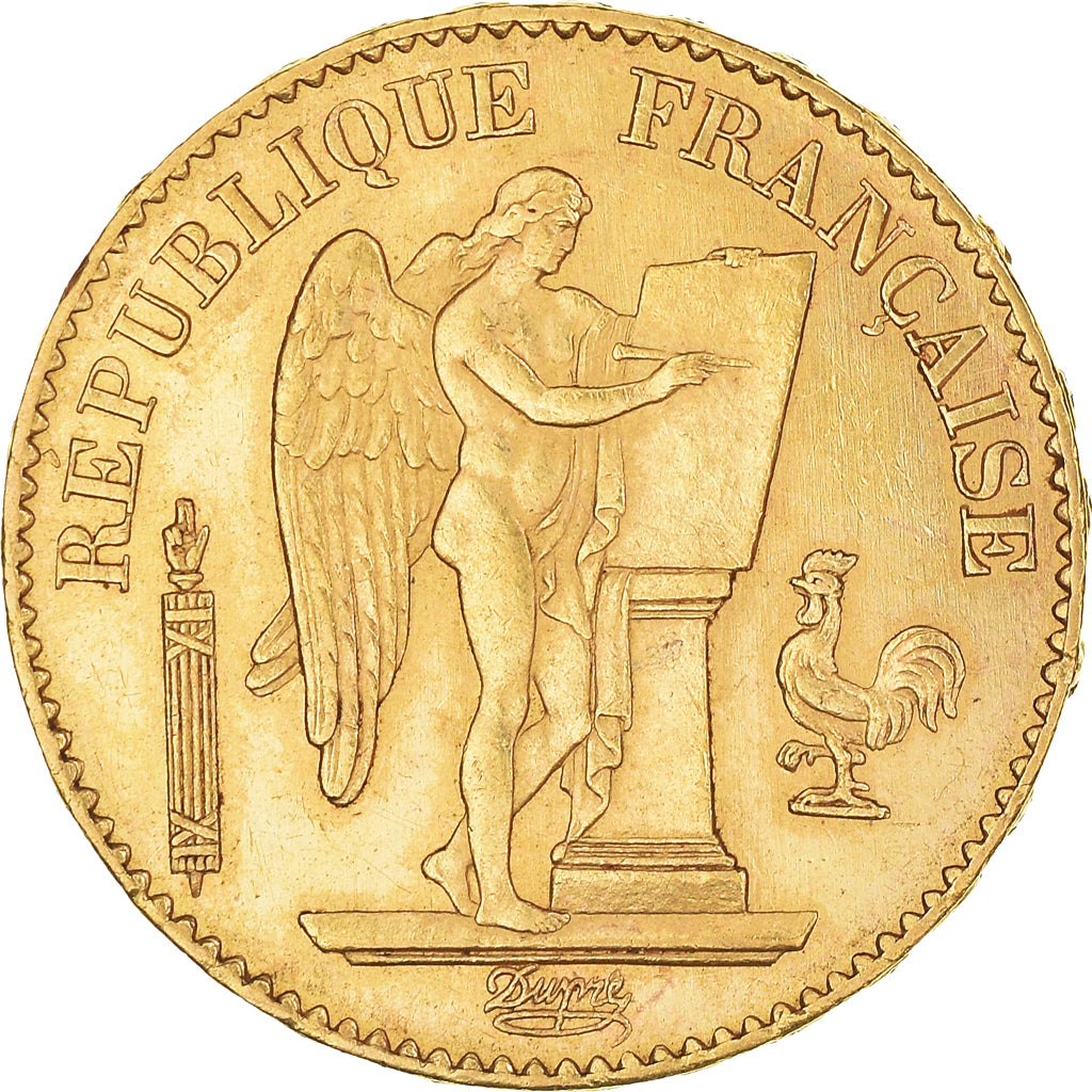 Munten, Frankrijk, Génie, 20 Francs, 1878, Paris, ZF+, Goud, KM:825