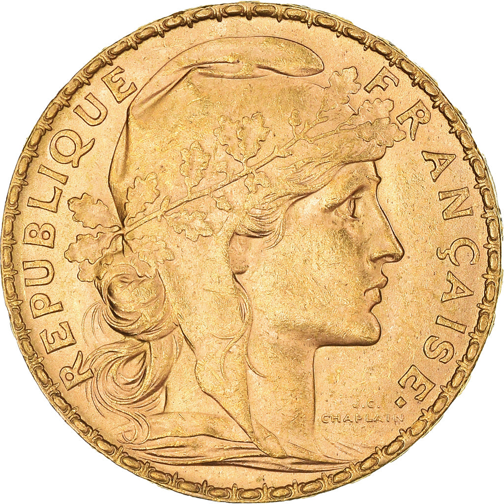 Coin, France, Marianne, 20 Francs, 1903, Paris, Coq, AU(55-58), Gold, KM:847