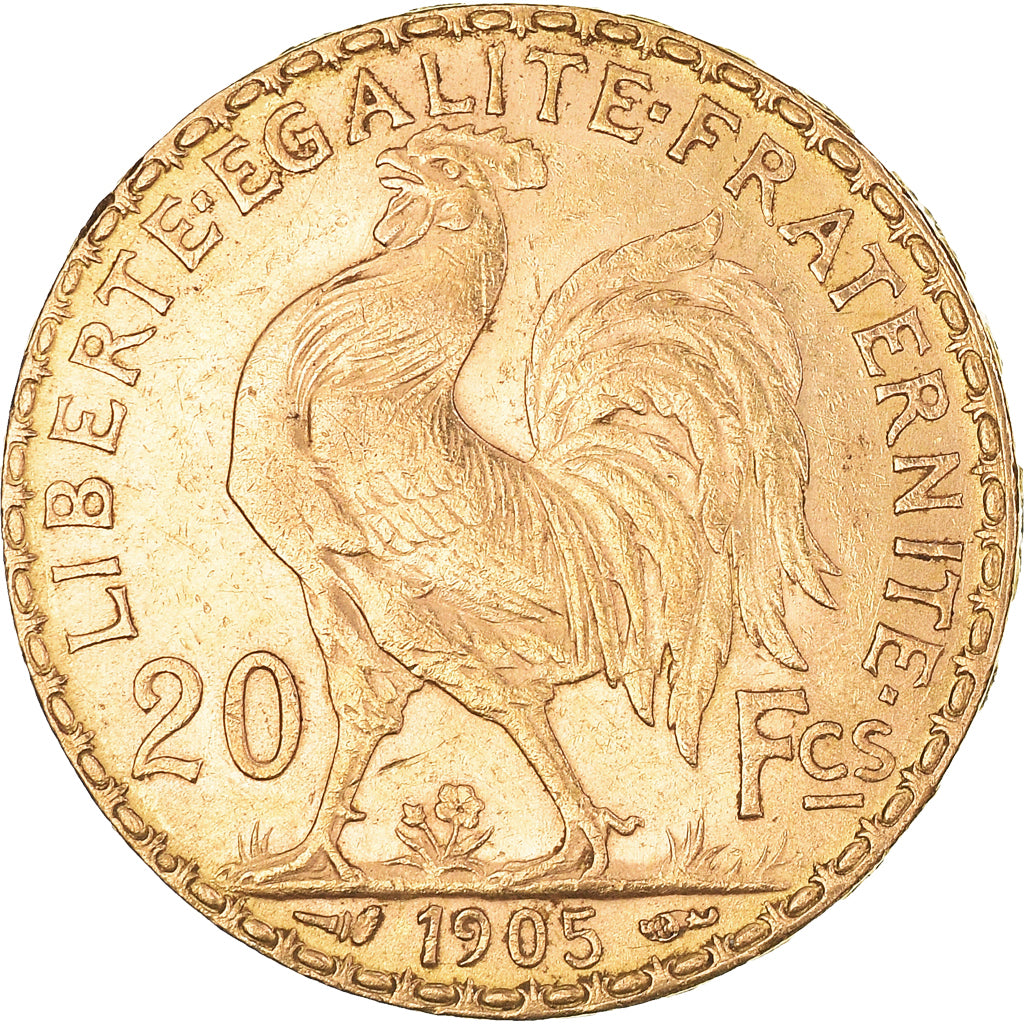 Münze, Frankreich, Marianne, 20 Francs, 1905, Paris, Coq, VZ, Gold, KM:847