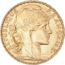 Münze, Frankreich, Marianne, 20 Francs, 1906, Paris, Coq, VZ, Gold, KM:847