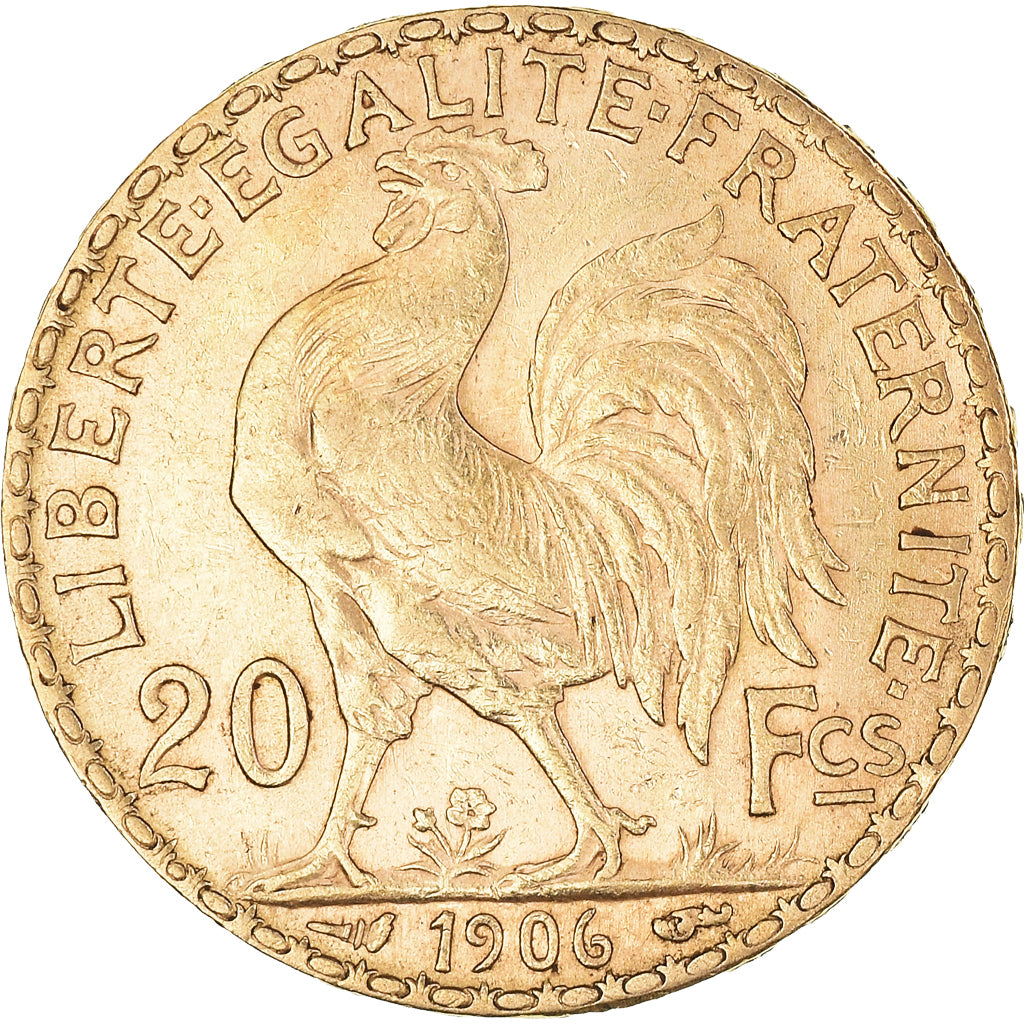 Münze, Frankreich, Marianne, 20 Francs, 1906, Paris, Coq, VZ, Gold, KM:847