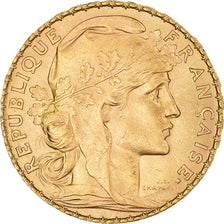 Moneta, Francia, Marianne, 20 Francs, 1912, Paris, Coq, SPL-, Oro, KM:857