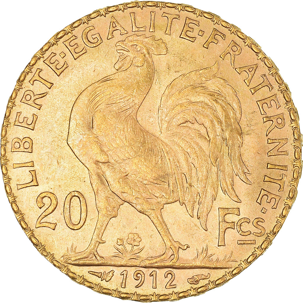 Monnaie, France, Marianne, 20 Francs, 1912, Paris, Coq, SUP, Or, Gadoury:1064a