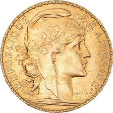 Monnaie, France, Marianne, 20 Francs, 1909, Paris, Coq, SPL, Or, Gadoury:1064a