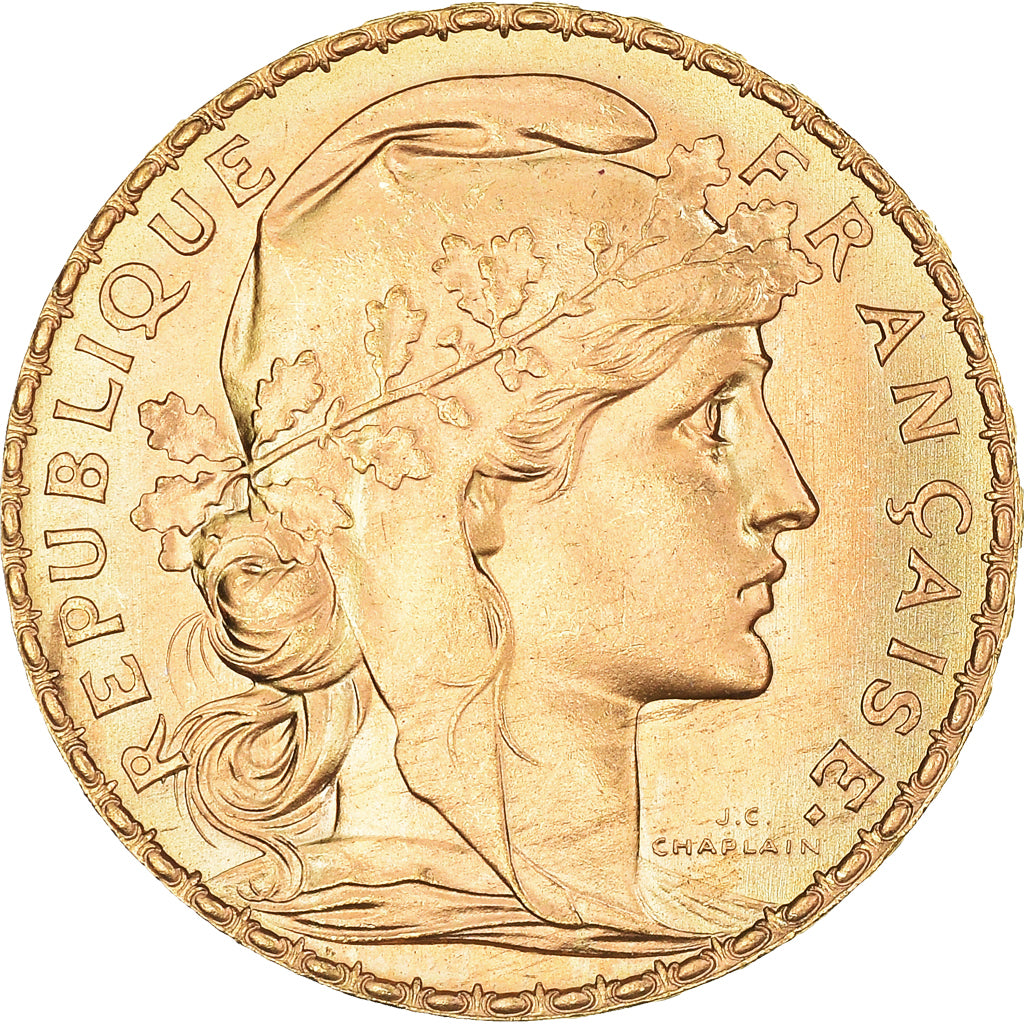 Monnaie, France, Marianne, 20 Francs, 1909, Paris, Coq, SPL, Or, Gadoury:1064a