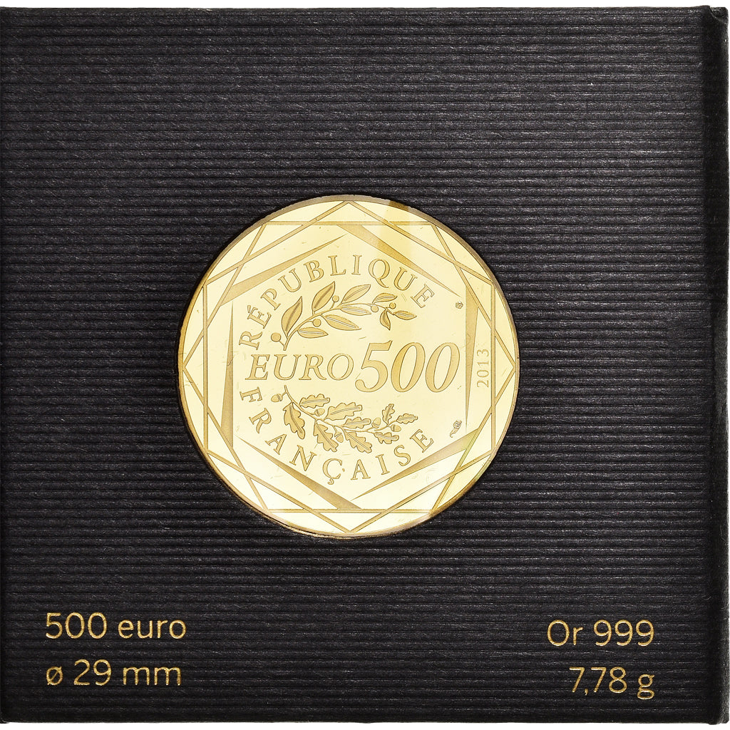 France, 500 Euro, 2013, Paris, Proof, MS(65-70), Gold