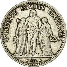 Coin, France, Hercule, 5 Francs, 1871, Bordeaux, EF(40-45), Silver, Gadoury:745