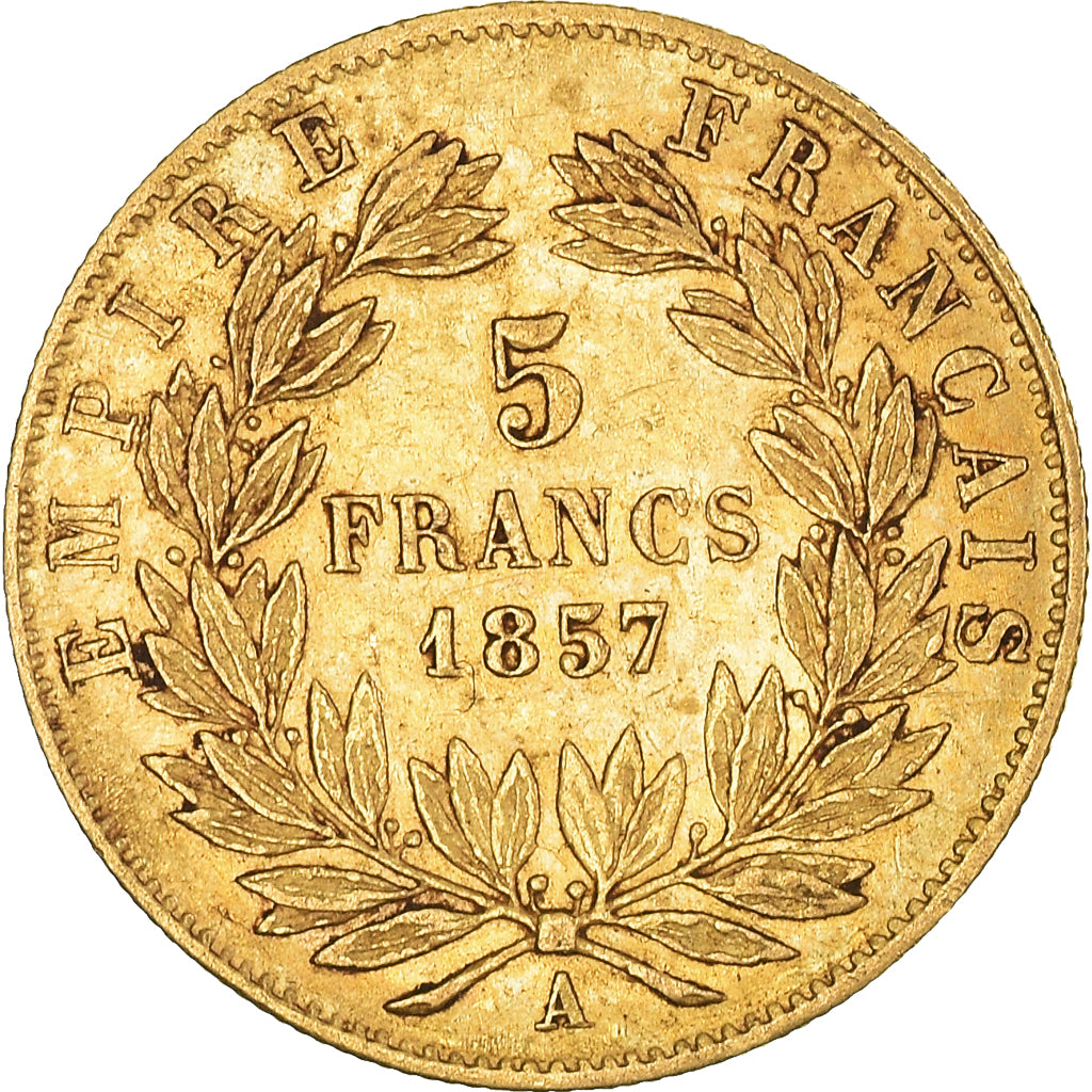 Münze, Frankreich, Napoleon III, Napoléon III, 5 Francs, 1857, Paris, VZ