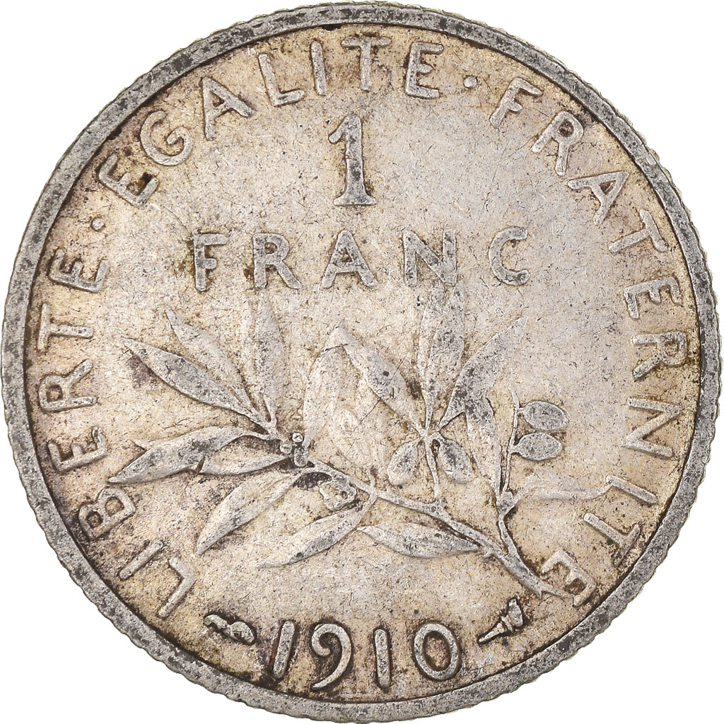 Münze, Frankreich, Semeuse, Franc, 1910, Paris, 1 Franc, S, Silber, KM:844.1
